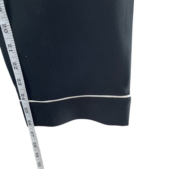 Sezane 100% Silk Lightweight Tapered Ankle Pants Contrast Edging Size 36 US 4 - Picture 7 of 12